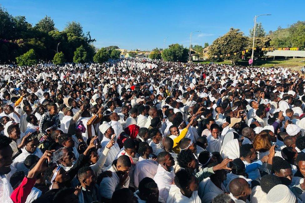 Crowds of people