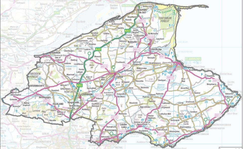 North East Fife map