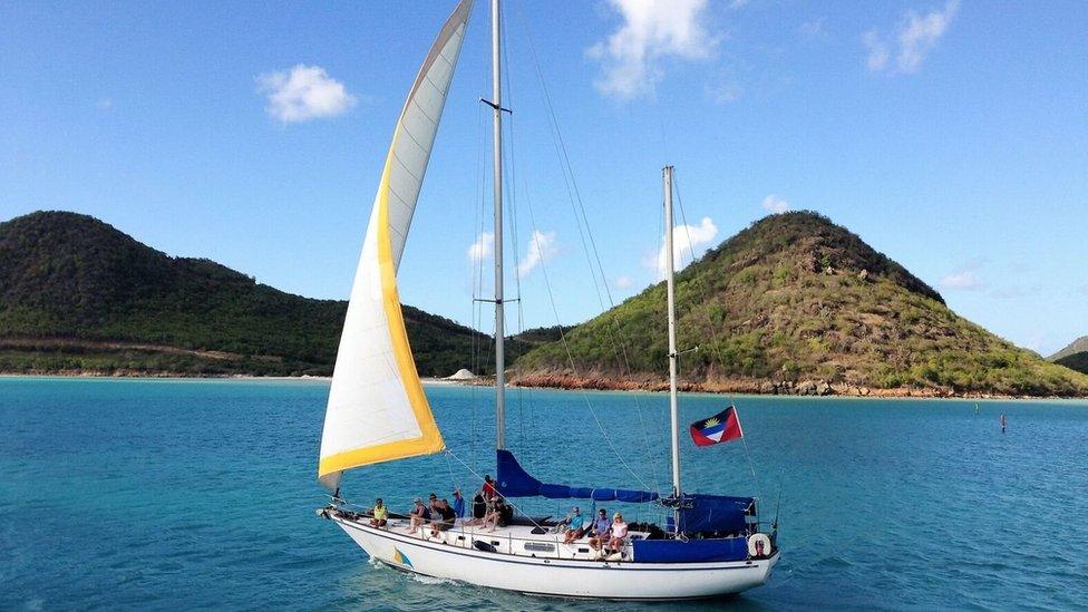 A Miramar sailing boat at sea