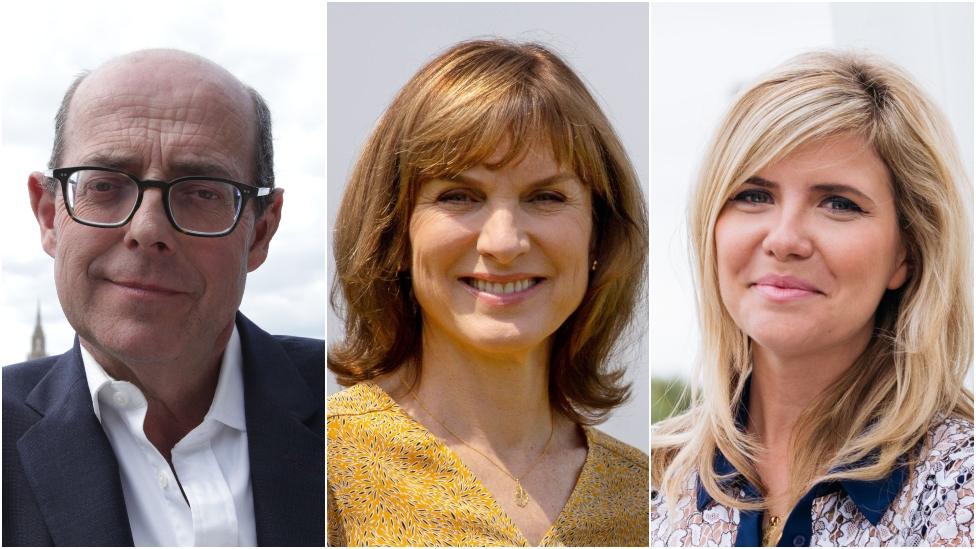 Nick Robinson, Fiona Bruce and Emma Barnett