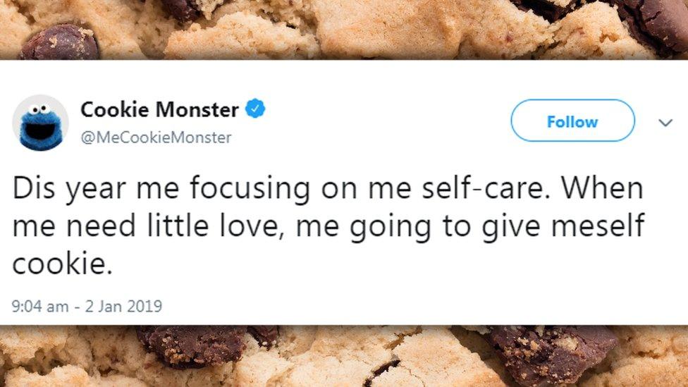 Cookie Monster Twitter post