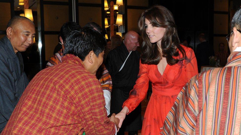 Catherine, Duchess of Cambridge attends a reception in Thimpu