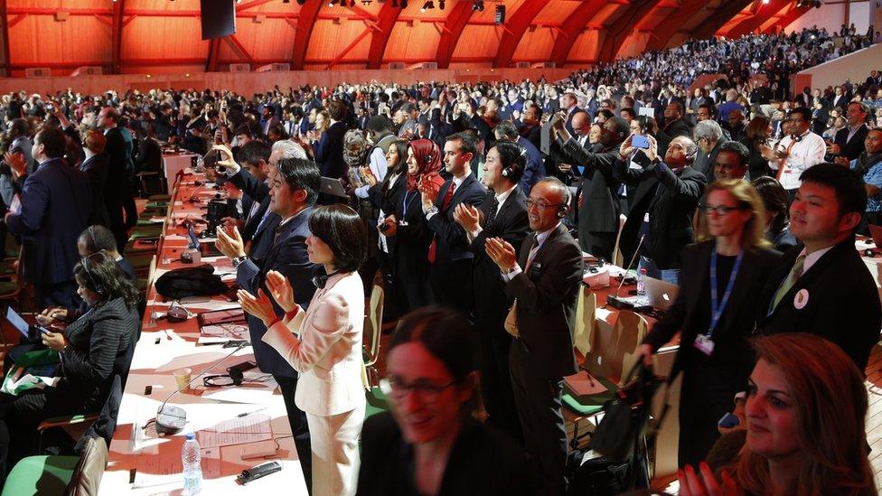 UN climate conference delegates (Getty Images)