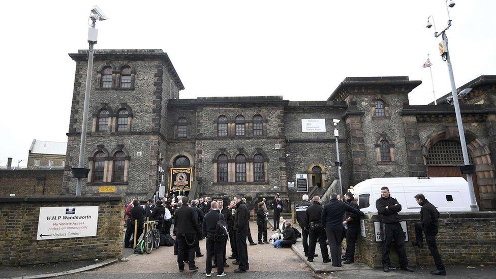 Prison officers in protest at Wandsworth Prison