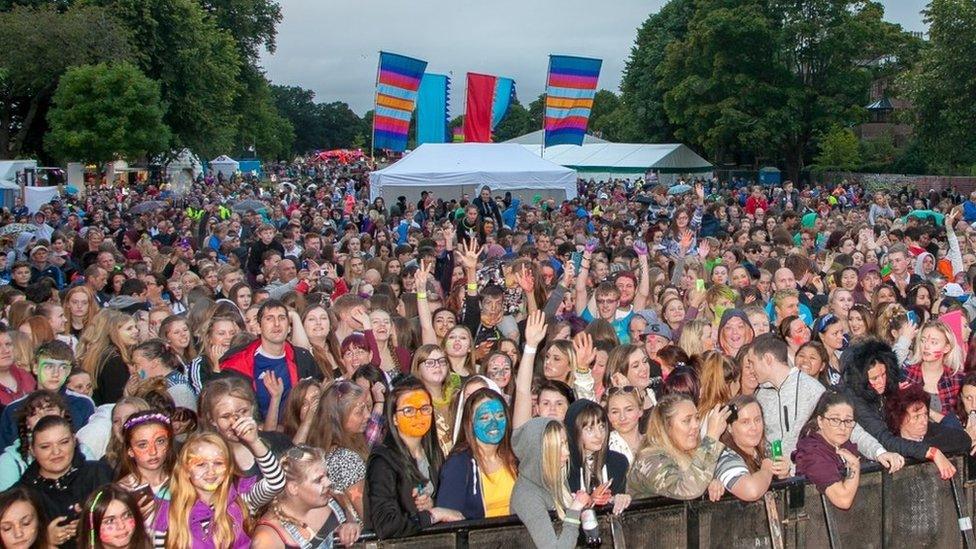 Crowd at youth festival