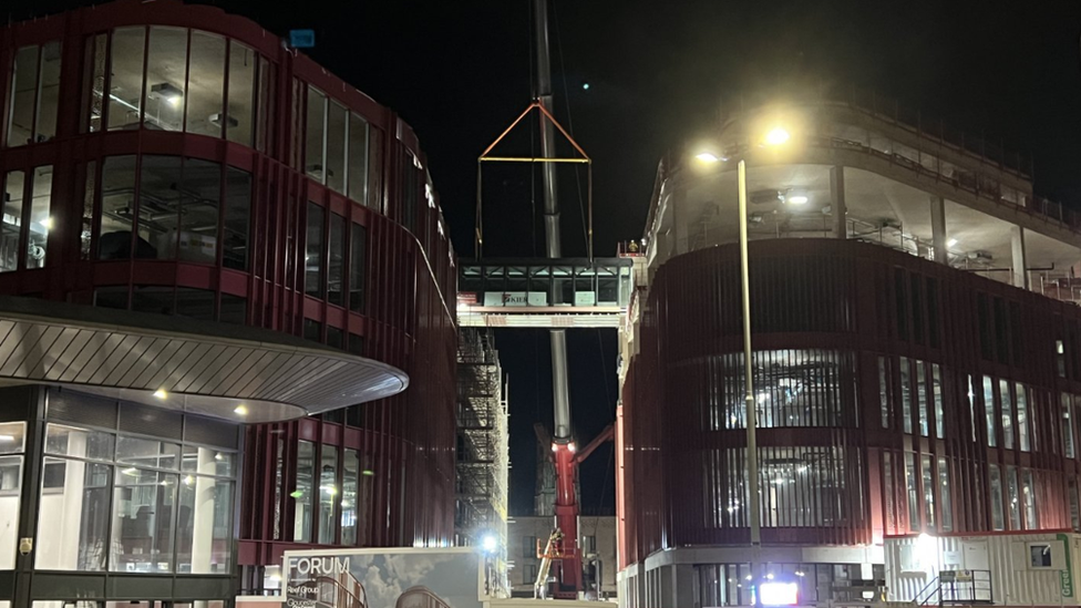 Bridge installed at The Forum