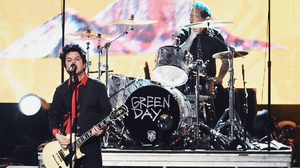 Musician Billie Joe Armstrong of Green Day performs onstage during the 2016 American Music Awards at Microsoft Theater on November 20, 2016 in Los Angeles, California.