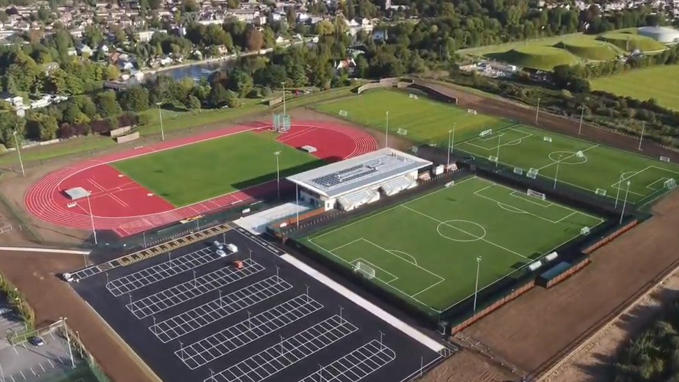 Still from a promotional video of the Xcel Sports Hub in Walton-on-Thames, Surrey