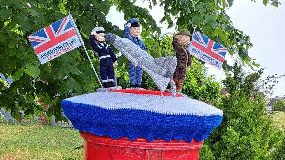 Post box topper for Armed Forces Day