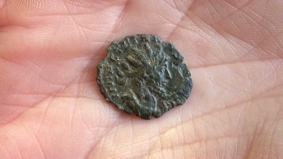 Unearthed coin