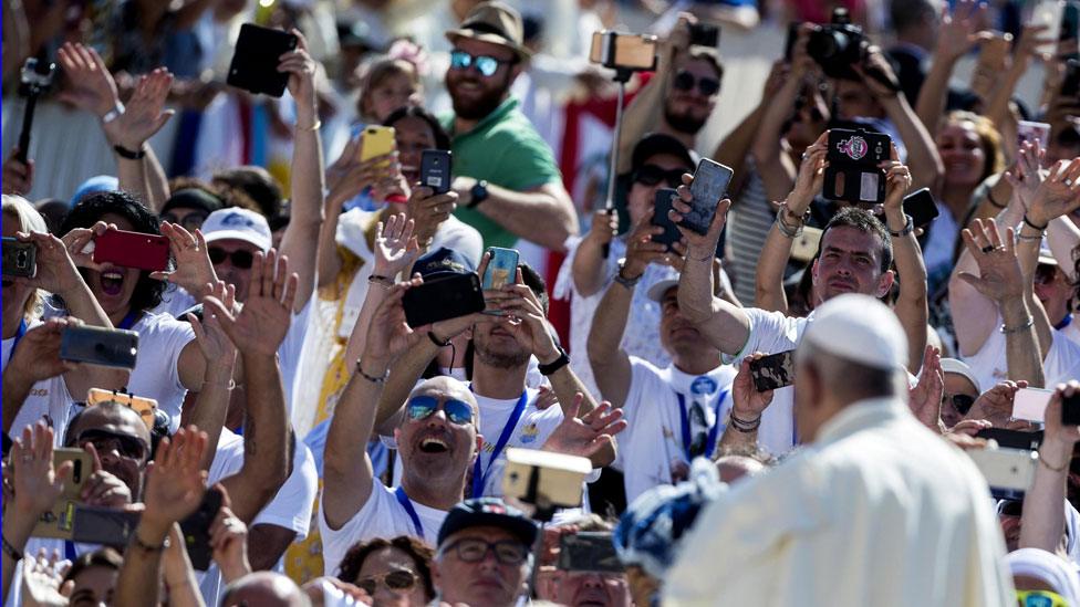 Pope and audience in Rome