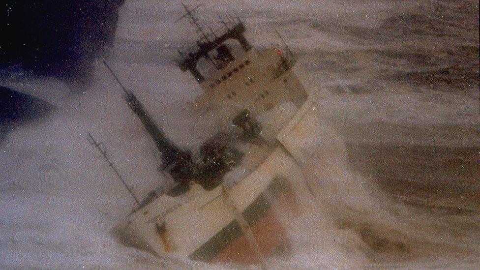 The Green Lily off Bressay, Shetland November 1997