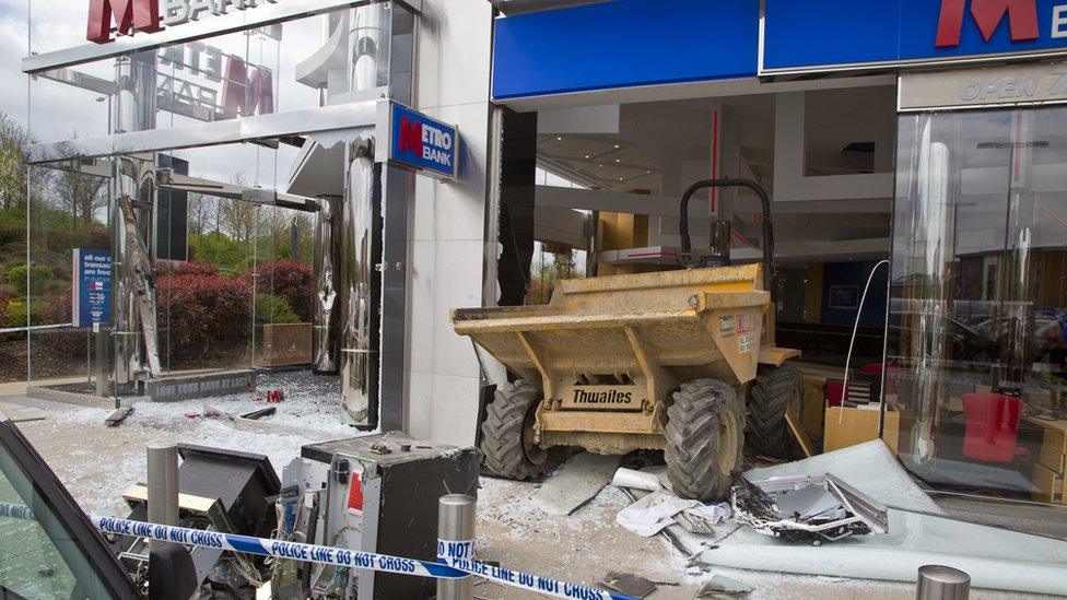 Dumper truck in Metro Bank, Milton Keynes