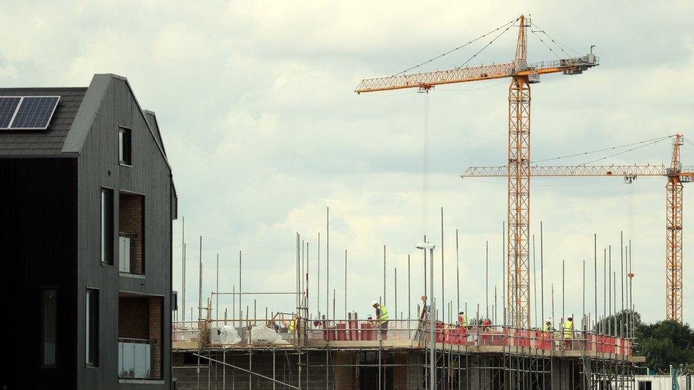 Houses being built