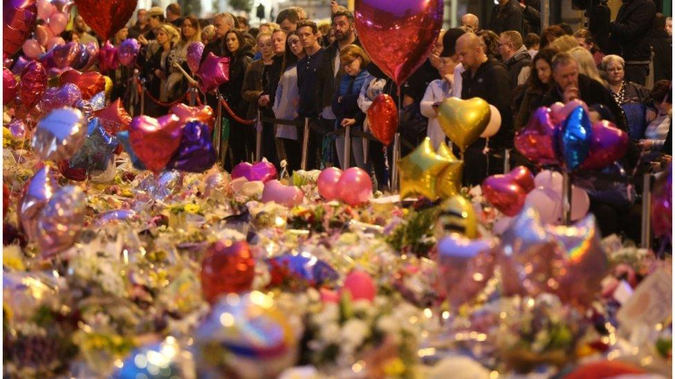 Tributes in St Ann"s Square