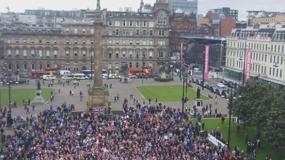 Protesters gathered outside Glasgow City Chambers to voice their opposition to the council's decision