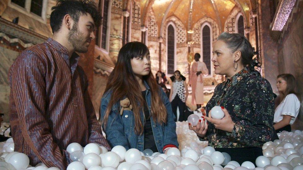 Marcus, Goby and Alice at the Mother of Pearl show