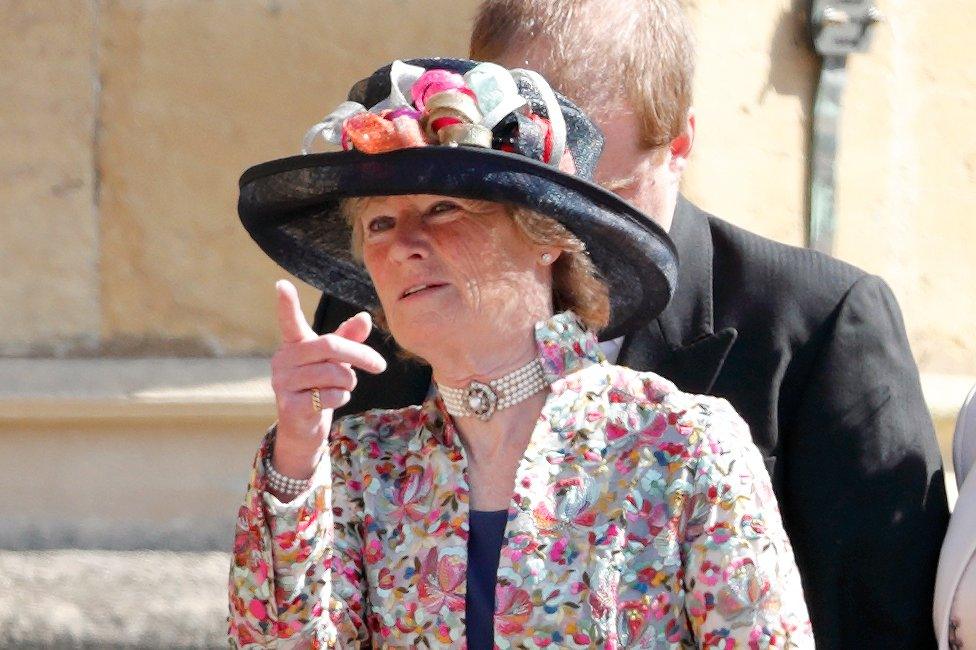 Lady Sarah McCorquodale at the wedding of Prince Harry and Meghan Markle