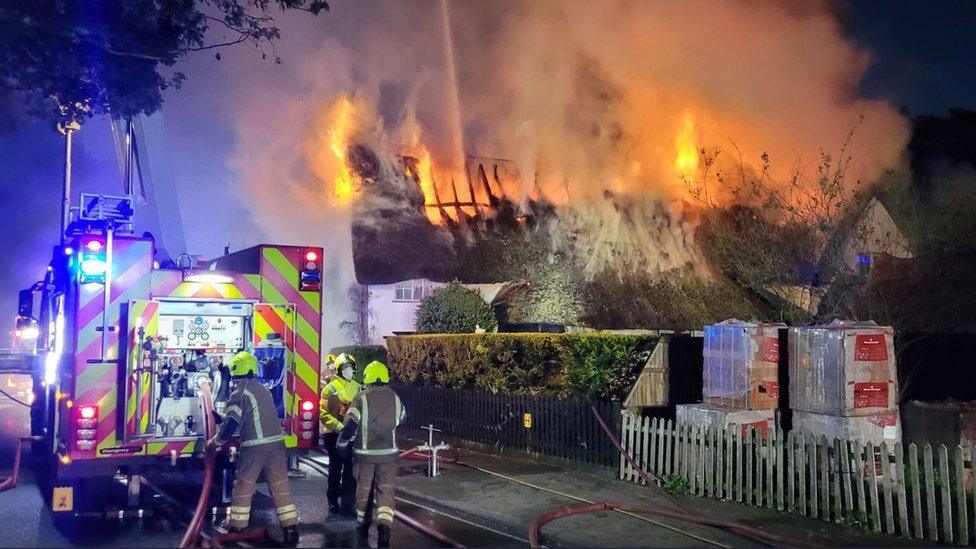 Fire at a home in Hengrave