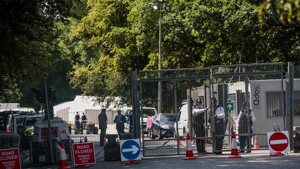 Security gates in Regent's Park