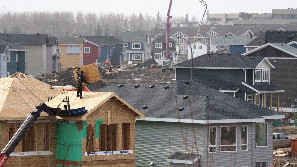 Homes are being rebuilt in Fort McMurray one year after a devastating fire, April 18, 2017 in Fort McMurray, Canada.