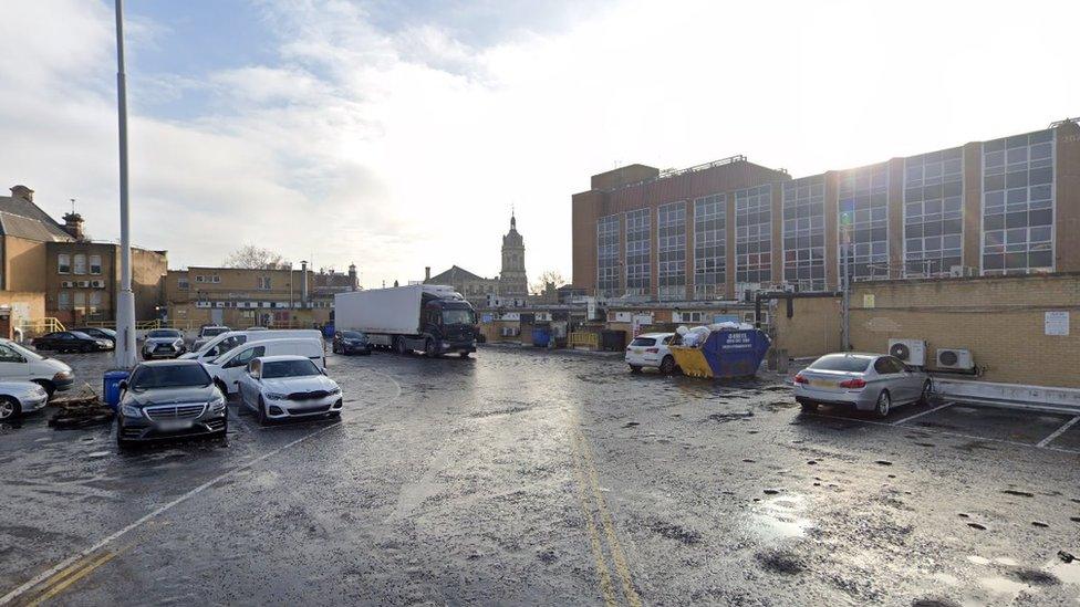 A body was found in the car park behind the Stratford Centre