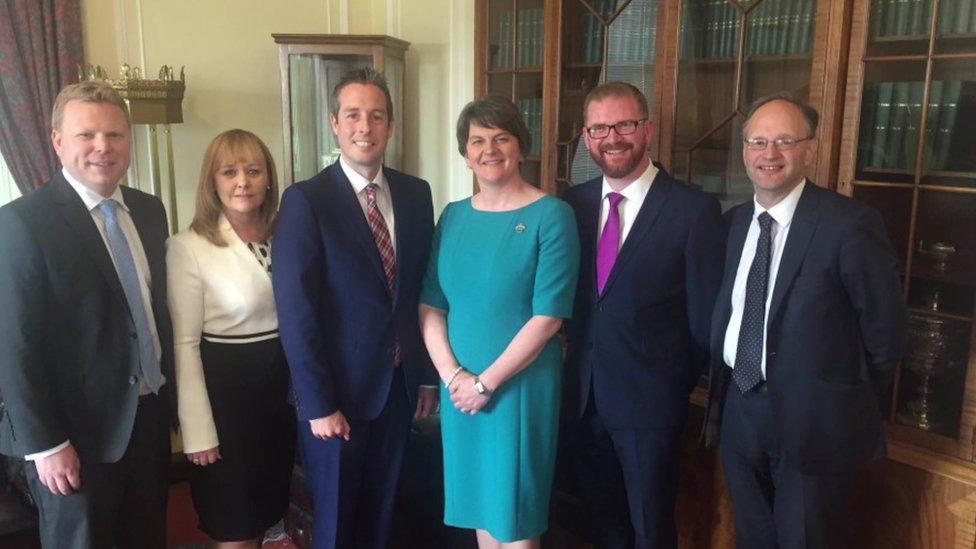 The DUP unveiled its ministerial team on Wednesday morning