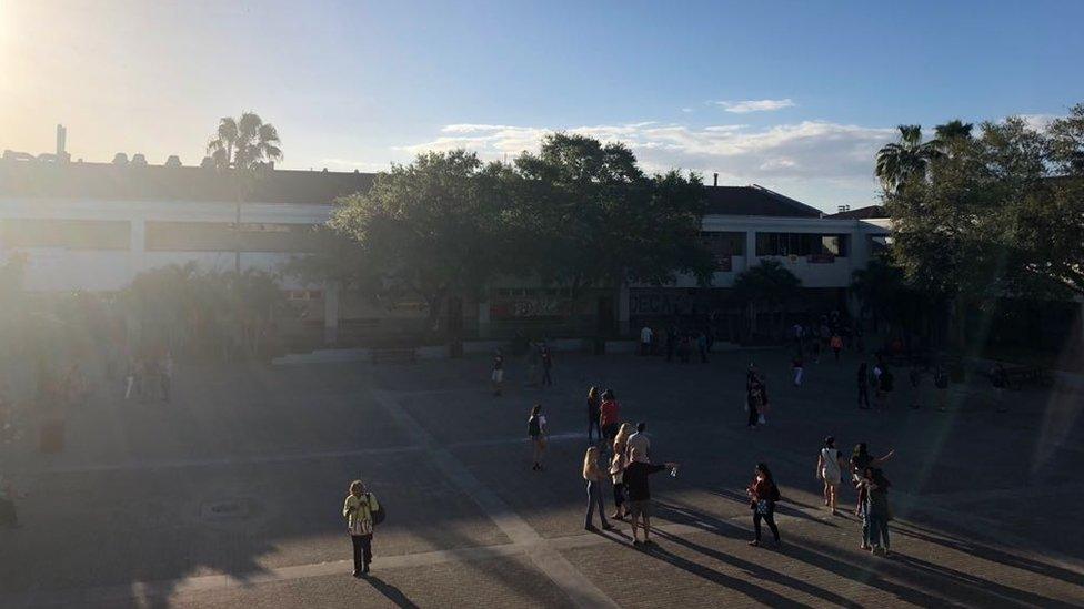 Marjory Stoneman Douglas school on the first day back