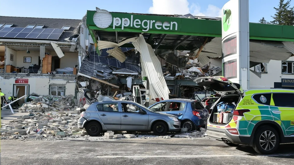 Picture of the damage to the Applegreen Station