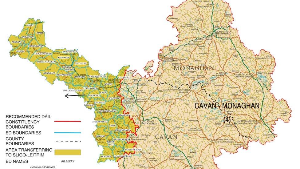 Electoral map of Cavan Monaghan