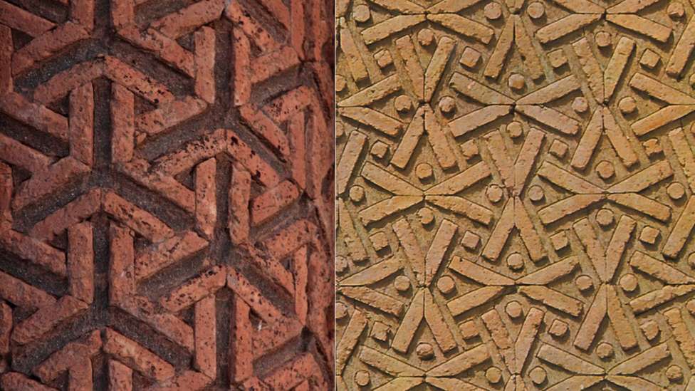 two stonework patterns