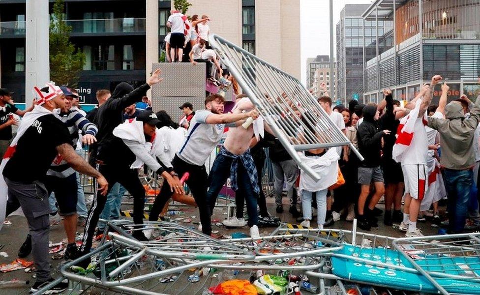 Fans at wembley