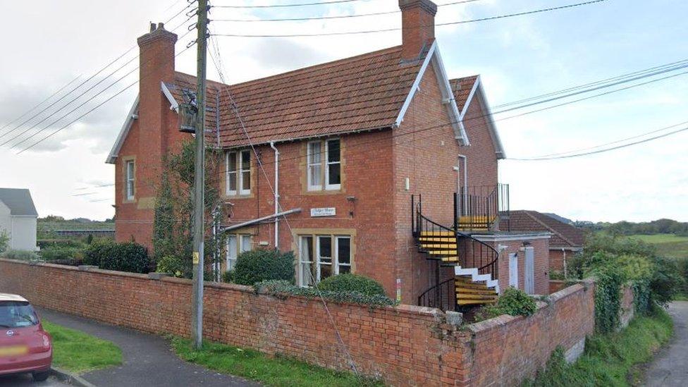 A house on a residential street