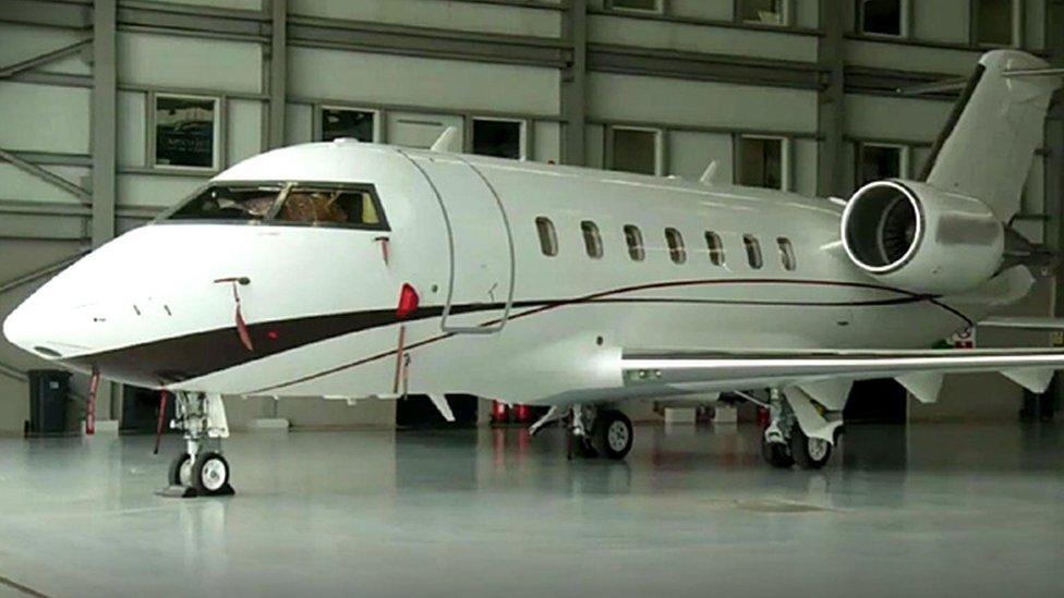 A private jet in Lagos, Nigeria (February 2014)