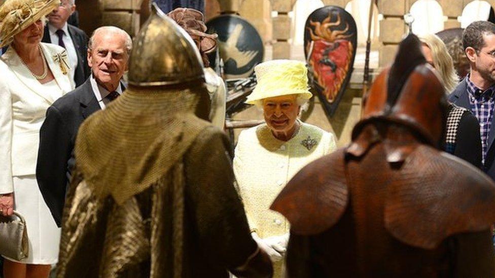 The Royal couple visited the set of the Game of Thrones television series in Belfast in June 2014