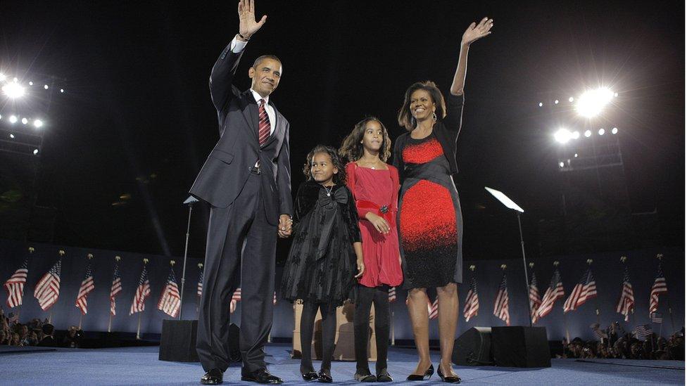 Barack Obama and his family