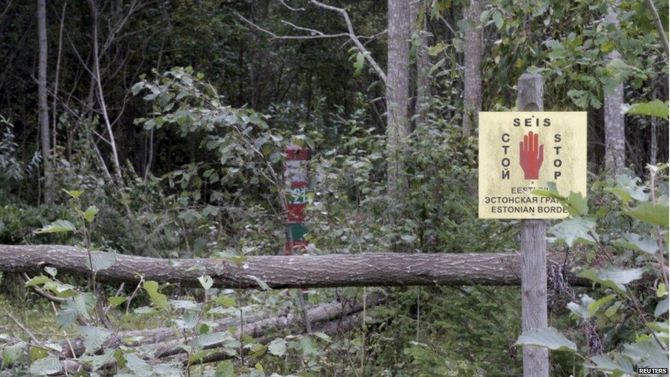 Estonian border with Russia