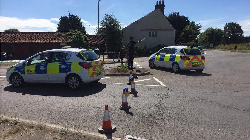 Police at the scene in Water Lane