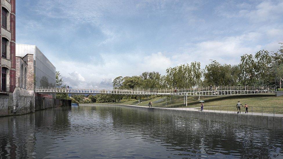 Artist's impression of bridge