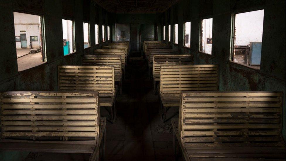 Inside Djibouti-Addis Ababa old train on January 12, 2014 in Dire Dawa, Ethiopia