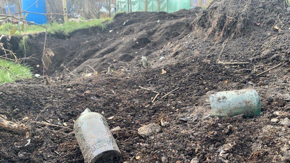 Bottles at the site