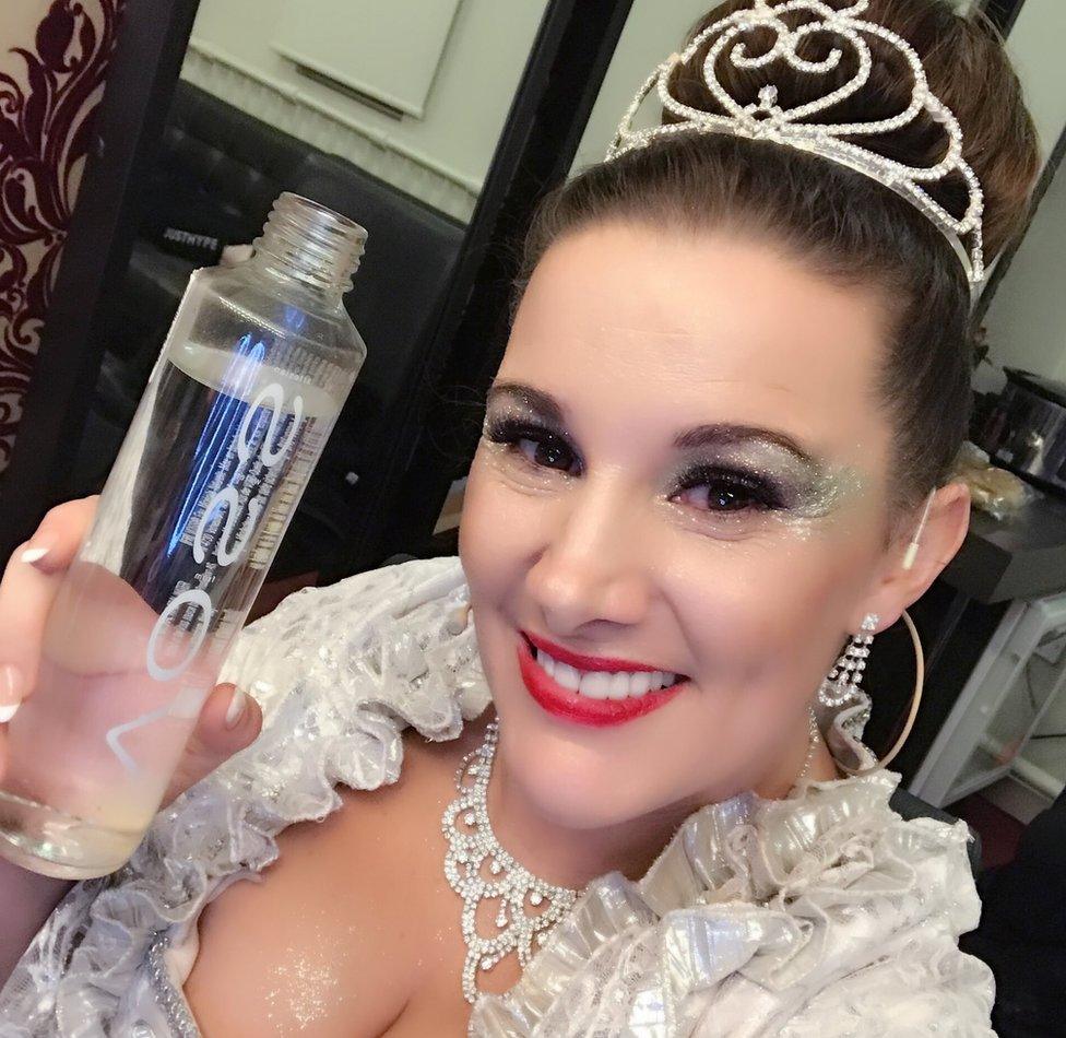 Sam Bailey as Enchantress in Beauty and the Beast pantomime at De Montfort Hall in Leicester