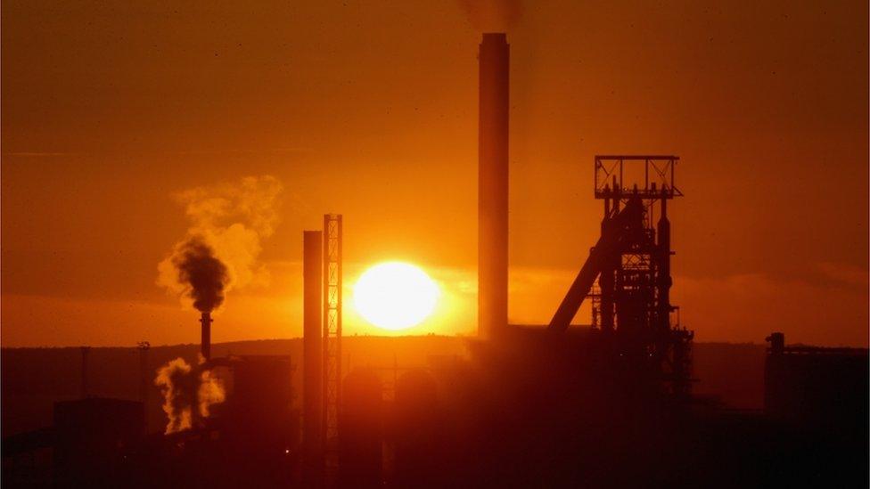 Port Talbot site at sunset