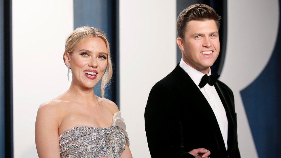 Scarlett Johansson and Colin Jost