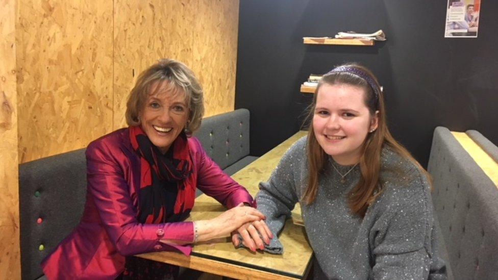 Esther Rantzen and Hollie Evans