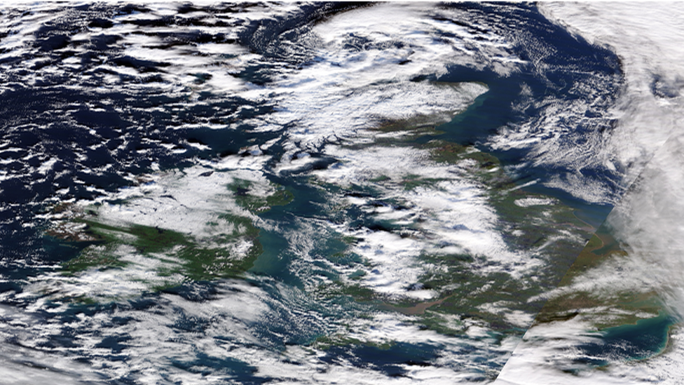 UK and Ireland satellite image