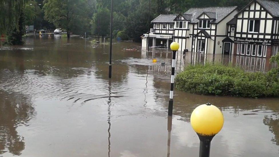 Flooding in Bramhall, Stockport