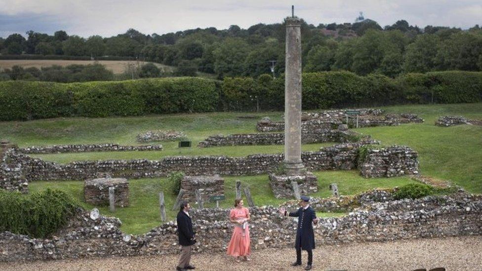 Roman Open Air Theatre in St Albans, Hertfordshire