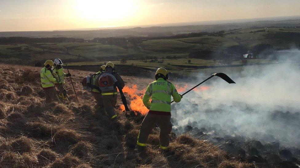 Darwen moorland fire