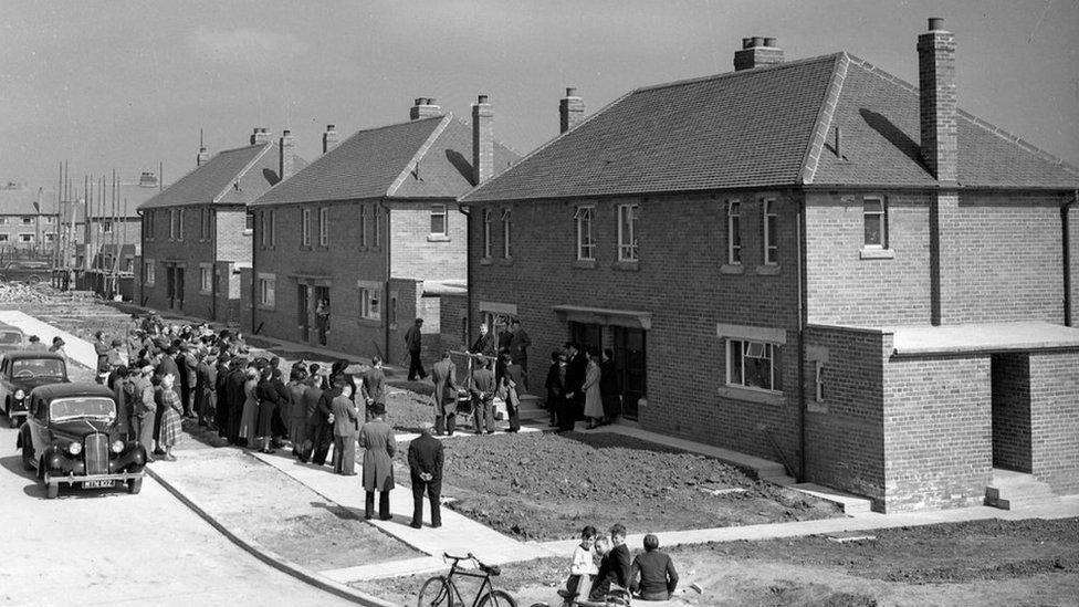 Houses in Newbottle in 1953